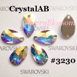 画像1: スワロフスキー ドロップ型　CrystalAB
