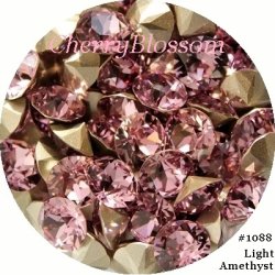 画像1: スワロフスキー Light Amethyst　チャトン