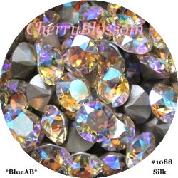 画像1: スワロフスキー Silk*BlueAB*レア色 　チャトン