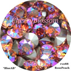 画像1: スワロフスキー RosePeach*BlueAB*レア色 　チャトン