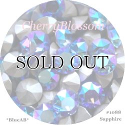 画像1: スワロフスキー Sapphire*BlueAB*レア色 　チャトン