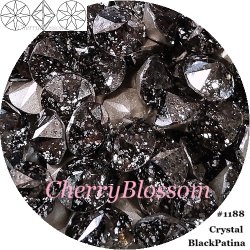 画像1: スワロフスキー　CrystalBlackPatina　Wチャトン*レア*廃盤