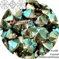 スワロフスキー　Crystal IridescentGreen　Wチャトン*レア*廃盤