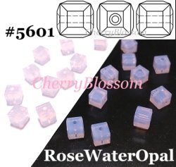画像1: スワロフスキー　キューブ型　RoseWaterOpal