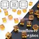 スワロフスキー　キューブ型　Sunflower