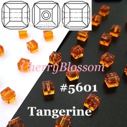 画像1: スワロフスキー　キューブ型　Tangerine