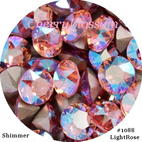 画像1: スワロフスキー LghtRose*Shimmer*廃盤レア色 　チャトン (1)