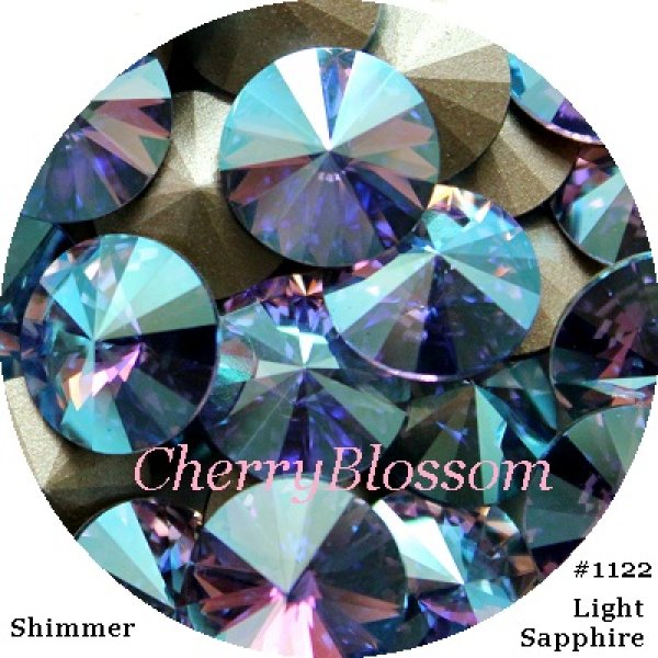 画像1: スワロフスキー　LightSapphireShimmer*特注レア色 　リボリ (1)