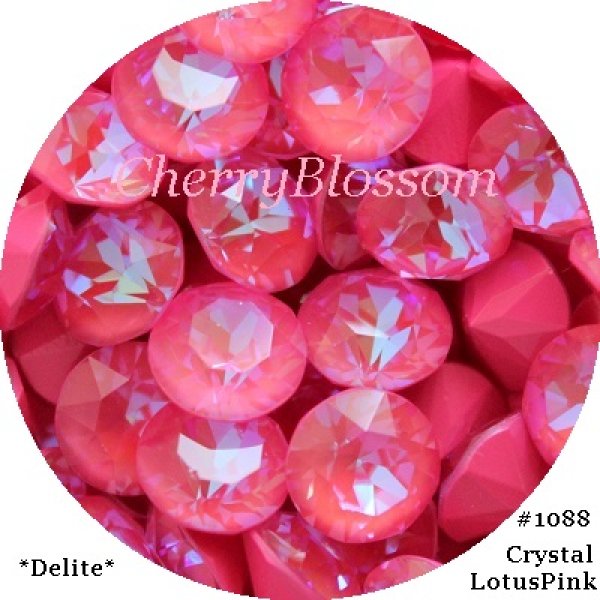 画像1: スワロフスキー  Crystal Lotus Pink DeLite チャトン (1)