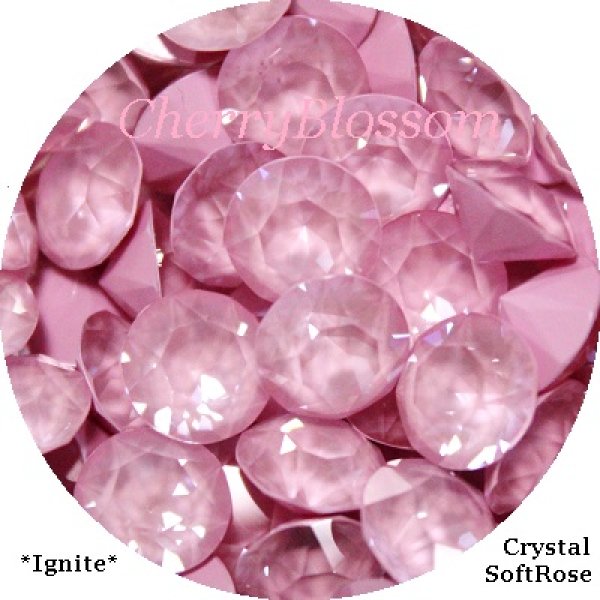 画像1: スワロフスキー　Crystal SoftRose Ignite　チャトン (1)