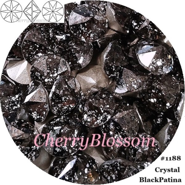 画像1: スワロフスキー　CrystalBlackPatina　Wチャトン*レア*廃盤 (1)