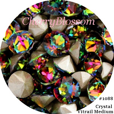 スワロフスキー Crystal Vitrail Medium*廃盤レア色 チャトン - ×××Cherry Blossom×××